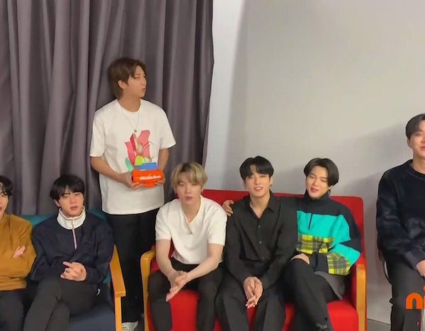 BTS from All the Stars at the 2020 Nickelodeon's Kids' Choice Awards